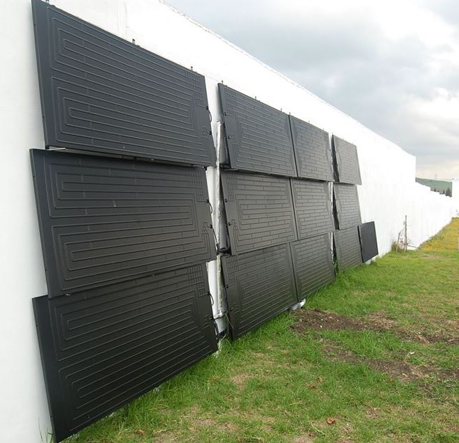 i-HOT thermodynamic solar Panels and Solar Assisted Heat Pumps technology installed vertically